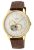 Gevril Mens Mulberry IPYG Case, Silver/White Dial with embossed textured, Genuine Italian Handmade Brown Leather Strap. – One Size