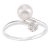 Diamant L’Eternel Womens 9ct White Gold, 0.05ct Diamonds with Cultured pearl Ring – Size L