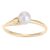 Diamant L’Eternel Womens 9ct Yellow Gold with White Cultured pearl Ring – Size N