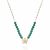 ECFEW™ Writer Malachite Bead & Tsavorite Necklace in Gold Plated Sterling Silver