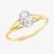 9ct Yellow Gold Crystal Solitaire Ring (Q) 1.84.4891 Q