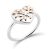 Orphelia WoMens 925 Sterling Silver Ring – Silver/Rose ZR-7474 – Silver & Rose Gold – Size Q