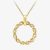 9ct Yellow Gold Diamond Cut Twist Circle Necklace 1.19.0414