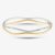 9ct Yellow Gold Two Colour Two Row Wave Bangle BN344