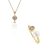 Fashionable Pearl & Blue Topaz Pendant & Ring Set in Gold Plated Silver