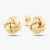 9ct Gold Rectangular Tube Knot Stud Earrings