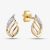 9ct Yellow Gold Cubic Zirconia Open Pear Shape Stud Earrings GER137