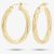 9ct Yellow Gold Oval Twist Creole Earrings UER067Y