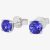 Tivon Classic 18ct White Gold Round Tanzanite Four Claw Stud Earrings EW-0669-TZ