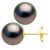 Ateliers Saint Germain Womens Earrings – Yellow Gold 375 – Real Cultured Tahiti Pearls Round 10-11 mm – One Size