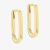 LUXE Silver Gold Plated 20mm Rectangular Hoop Earrings 8.51.3011