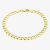 LUXE Silver Gold Plated 6.2mm Curb Chain Bracelet 8.23.7753