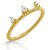 Orphelia ‘Crown’ WoMens 925 Sterling Silver Ring – Gold ZR-7529/G – Size O 1/2