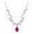 Diamant L’Eternel Womens 9ct White Gold Diamond and Ruby Ladies Necklace – One Size