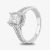 Starbright Silver Baguette-Cut Cubic Zirconia Halo Split Shouldered Ring R6160 3A (57)