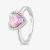 Starbright Sterling Silver Heart Shaped Cubic Zirconia Halo Ring Ring THB-03R PK-49