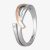 Silver Sparkle Two-Tone Looping Ribbons Ring DR339CRG2M(T) 54