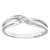 Diamant L’Eternel Womens Ladies 9ct White Gold Diamond Crossover Ring – Size N