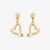 UNOde50 One Love Gold Plated Open Heart Stud Earrings PEN0887ORO0000U