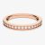 Swarovski Rare Rose Gold Tone White Crystal Channel Half Eternity Ring 55 (N 3/4)