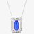 Swarovski Chroma Blue & White Octagon Crystal Necklace 5600625