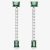 Swarovski Matrix Green Mixed Cut Rhodium Plated Dropper Earrings 5665786