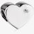 Rosa Lea White Offset Heart Charm AM-2THB001804