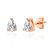 Rose Gold Plated Pear Earrings Created with Zircondia® Crystals