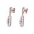 Orphelia ‘Gigi’ WoMens 925 Sterling Silver Drop Earrings – Rose ZO-7438 – One Size