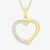 9ct Two Colour Gold Open Heart Pendant 2.62.8629