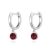 Darkish Crimson Crystal Hoop Earrings Created with Zircondia® Crystals