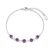 Purple Crystal Chain Bracelet Created with Zircondia® Crystals