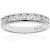 Diamant L’Eternel Womens 18ct White Gold 0.75ct Certified IJ/I Diamond Channel Set Half Eternity Ring – Size K