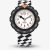 Flik Flak Race Flag Black & White Chequered Fabric Watch FPSP069