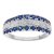 Diamant L’Eternel Womens 9ct White Gold Multi Row Diamond and Sapphire Eternity Ring – Size Q