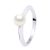 Diadema Womens – Ring – Diamonds and White Gold – Real Freshwater Pearls – – Size I