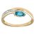 Diamant L’Eternel Womens Ladies 9ct Yellow Gold Diamond & Marquise Blue Topaz Ring – Size O