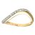 Diamant L’Eternel Womens 9ct Yellow Gold Pave Set Diamond Wave Half Eternity Ring – Size N