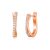 Rose Gold Plated Crossover Hoop Earrings Created with Zircondia® Crystals