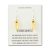 Yellow Quartz Gemstone Drop Earrings with Quote Card