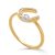 Orphelia ‘Aurora’ WoMens 925 Sterling Silver Ring – Silver/Gold ZR-7525/G – Silver & Gold – Size L