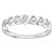 Diamant L’Eternel Womens Ladies 9ct White Gold Fancy 10pts Diamond Eternity Ring – Size J