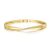 Gold Plated Arc Bangle Created with Zircondia® Crystals (7 Inch)