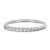 Silver Plated Twist Bangle Created with Zircondia® Crystals (7 Inch)