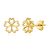 Gold Plated Flower Petal Earrings