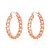 Rose Gold Plated Hyperlink Hoop Earrings