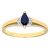 Diamant L’Eternel Womens Ladies 9ct Yellow Gold Diamond & Marquise Sapphire Ring – Size J