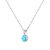 Sterling Silver Turquoise Necklace Created with Zircondia® Crystals