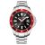 Stührling Mens Red Depthmaster Quartz 42mm – Silver – One Size