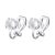 White Opal Crystal Clip On Earrings Created with Zircondia® Crystals